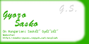 gyozo sasko business card