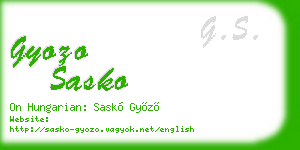 gyozo sasko business card